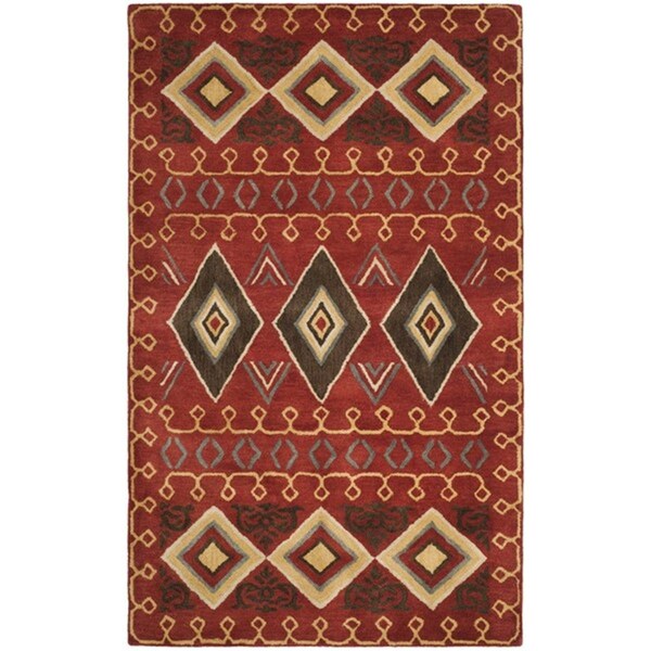 Safavieh Heritage Medium Rectangle Area Rug Red & Multicolor - 5 x 8 ft. HG404A-5 - main